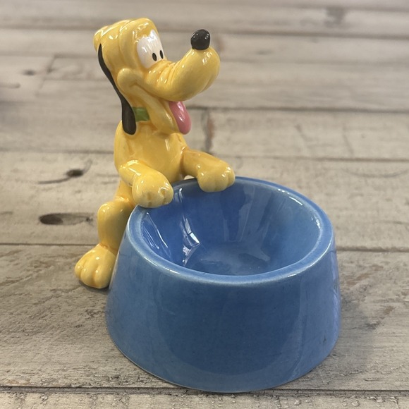 Disney 1991 Pluto‎ With Bowl ~ Vintage Trinket Bowl - Picture 4 of 9